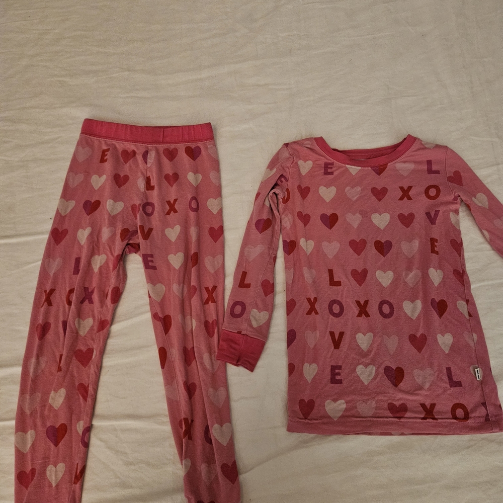 Little Sleepies Pink Love and Heart Pajama Set - 2t Girls - Valentines Day